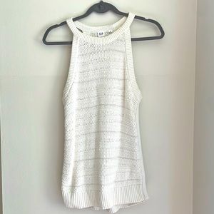 White GAP knit halter top
